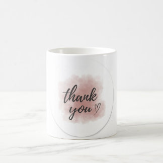 Cute Watercolor Thank You Coffee Mug  