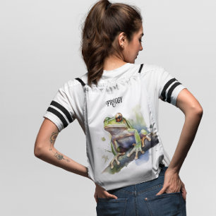 Cute Watercolor Tree Frog, custom Drawstring Bag