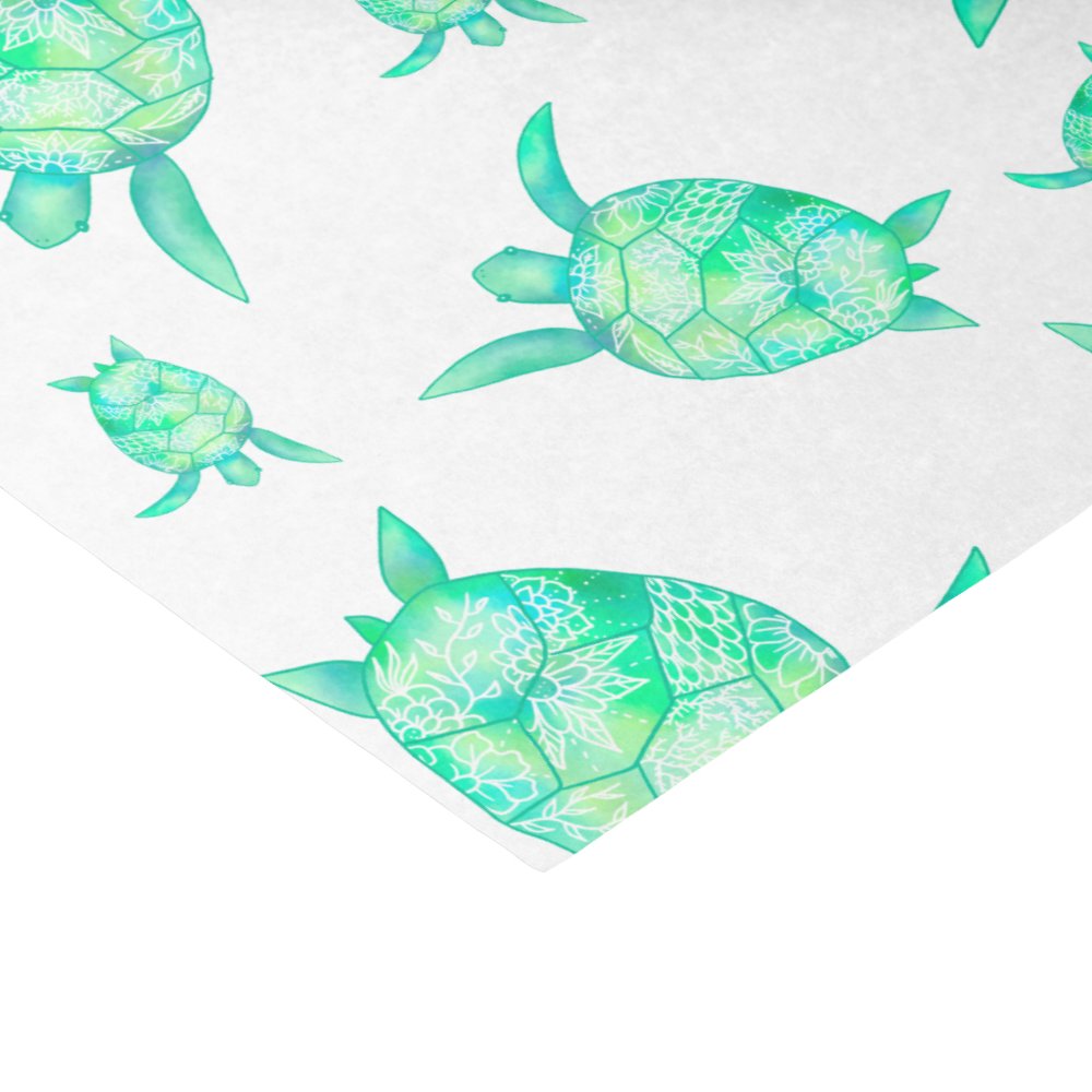 Disover Cute watercolor tropical floral turtles watercolor tissue paper