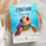 Cute Watercolor Turtle Under the Sea Birthday Invitation