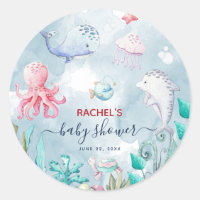 Cute Watercolor Under the Sea Baby Shower