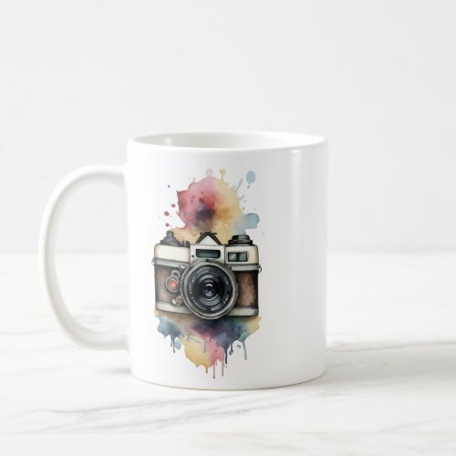 Cute Watercolor Vintage Camera  Coffee Mug