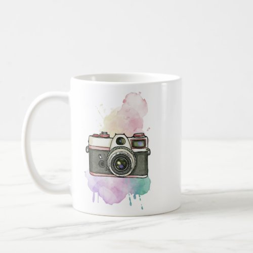 Cute Watercolor Vintage Camera  Coffee Mug