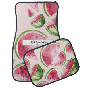 Cute Watercolor Watermelon    Car Floor Mat