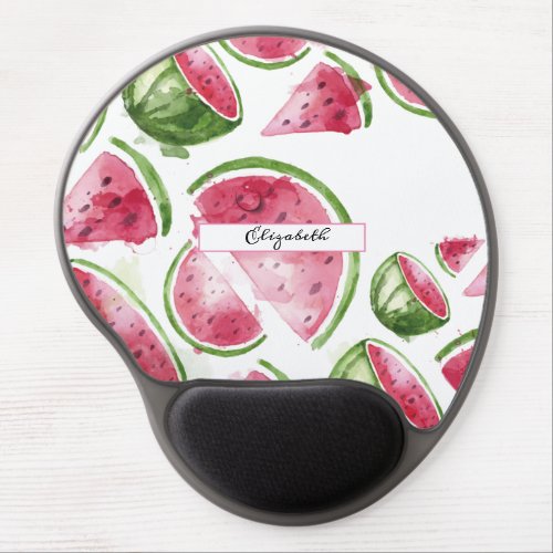 Cute Watercolor Watermelon   Gel Mouse Pad