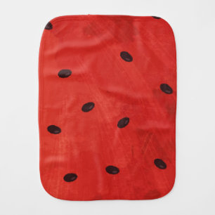 Cute Watercolor Watermelon Giant funny slice Baby Burp Cloth