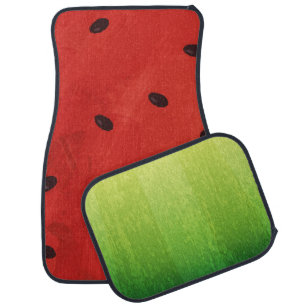 Cute Watercolor Watermelon Giant funny slice Car Floor Mat