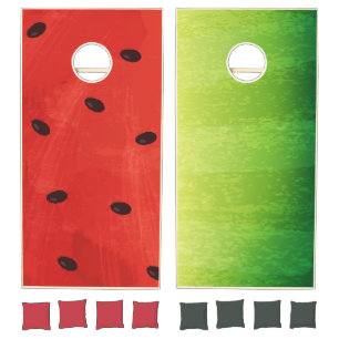 Cute Watercolor Watermelon Giant funny slice Cornhole Set