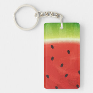 Cute Watercolor Watermelon Giant funny slice Keychain