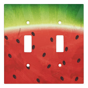 Cute Watercolor Watermelon Giant funny slice Light Switch Cover