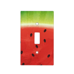 Cute Watercolor Watermelon Giant funny slice Light Switch Cover