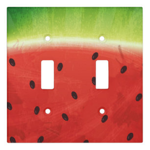 Cute Watercolor Watermelon Giant funny slice Light Switch Cover