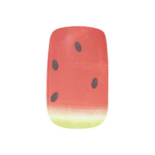 Cute Watercolor Watermelon Giant funny slice Minx Nail Art