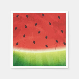 Cute Watercolor Watermelon Giant funny slice Napkins