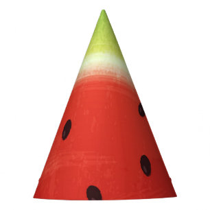 Cute Watercolor Watermelon Giant funny slice Party Hat