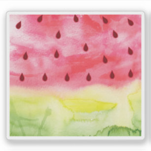 Cute Watercolor Watermelon Giant funny slice Sticker