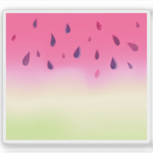 Cute Watercolor Watermelon Giant funny slice Sticker