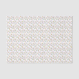 Cute Watercolor White Sprinkle Donuts Pattern Tissue Paper