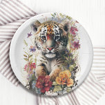 Cute Watercolor Wild Tiger Cub Kids Birthday Paper Plates<br><div class="desc">Cute Watercolor Wild Tiger Cub Kids Birthday Paper Party Plates features a cute watercolor tiger surrounded by wild flowers. Perfect for kids birthday party celebrations,  baby showers and more. Designed by Evco Studio. For coordinating items view www.zazzle.com/store/evcostudio</div>