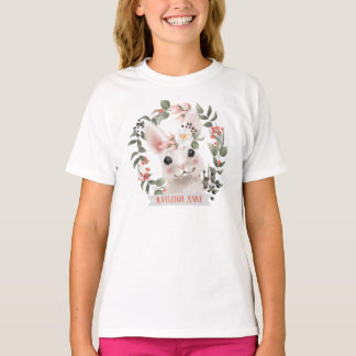 Cute Watercolor Woodland Bunny T-Shirt