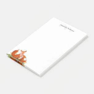 Cute Watercolor woodland Fox Post-it Notes