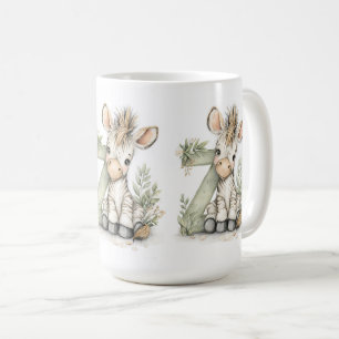 Cute watercolour baby animal alphabet Zebra Coffee Mug