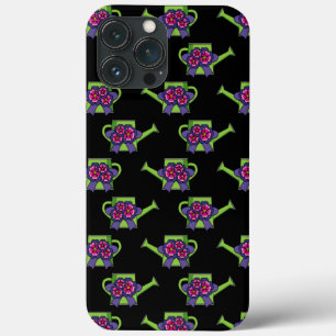 Cute Watering Can with Flowers Bouquet iPhone 13 Pro Max Case