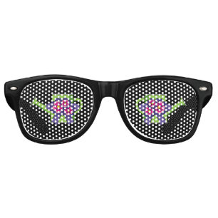 Cute Watering Can with Flowers Bouquet Retro Sunglasses