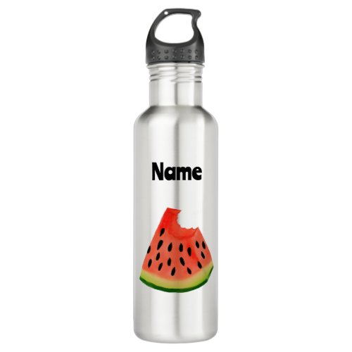 Cute Watermelon Bite Custom Stainless Steel Water Bottle