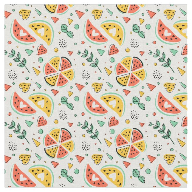 Cute watermelon cotton fabric (Close Up)
