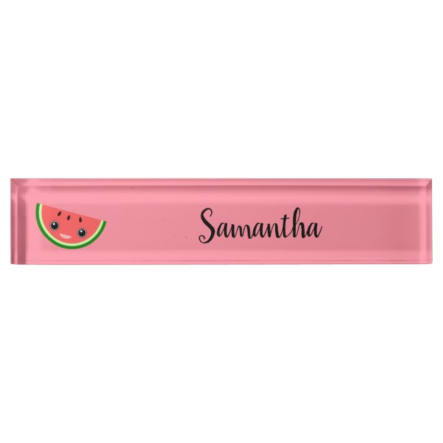 Cute Watermelon Desk Name Plate (Front)
