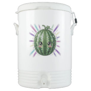 Cute Watermelon Disco Ball Beverage Cooler