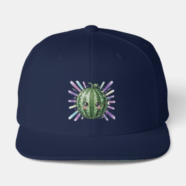 Cute Watermelon Disco Ball Visor (Front)