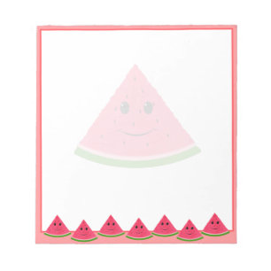 Cute Watermelon Drawing Custom Notepad