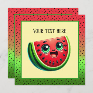 Cute watermelon Festival party Invitation