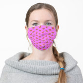 Cute Watermelon Hot Pink Pattern Cloth Face Mask (Worn)