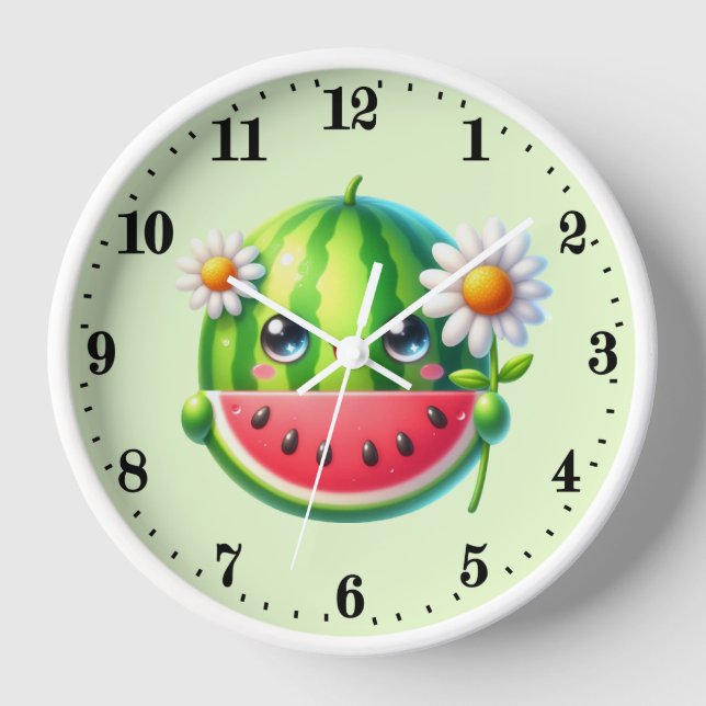 Cute watermelon lovers kitchen clock (Front)