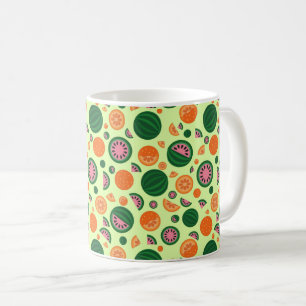 Cute Watermelon Orange Summer Fruit Pattern Coffee Mug