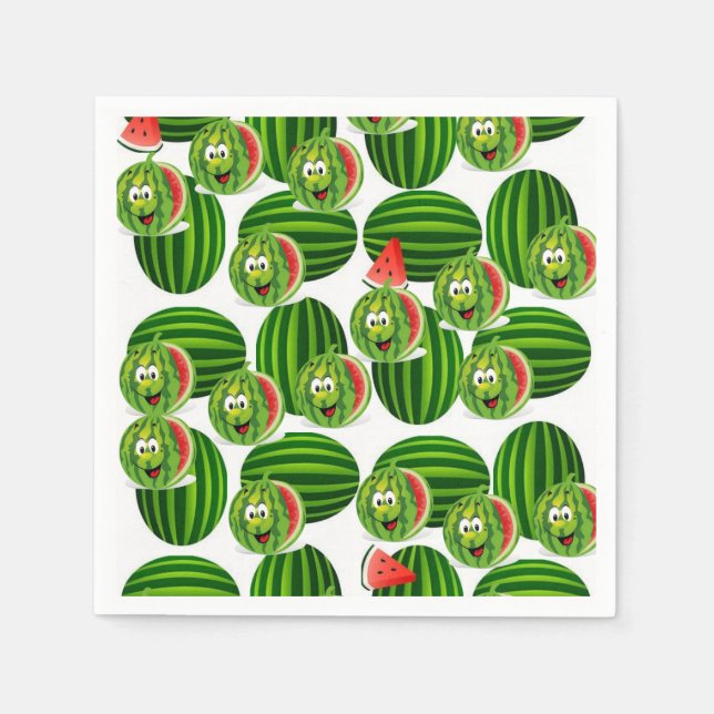 Cute Watermelon Paper Napkins (Front)