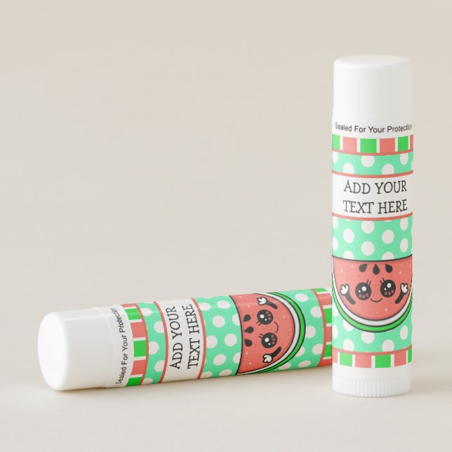 Cute Watermelon Party Favor Thank You Gift Lip Balm (Front)