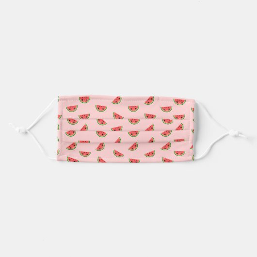 Cute Watermelon Pattern Adult Cloth Face Mask (Front, Folded)