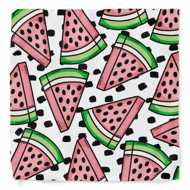 Cute Watermelon Pattern Bandana (Front)