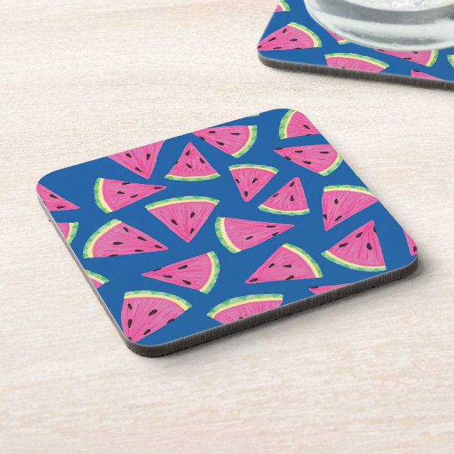 Cute watermelon pattern beverage coaster (Left Side)