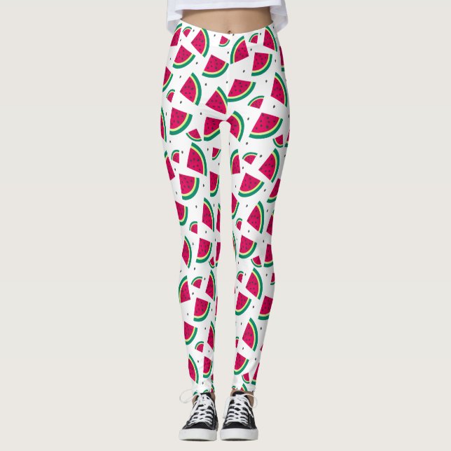 Cute Watermelon Pattern Leggings (Front)