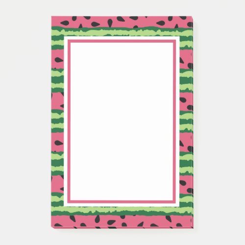 Cute Watermelon Pattern Pink  Green Post_it Notes