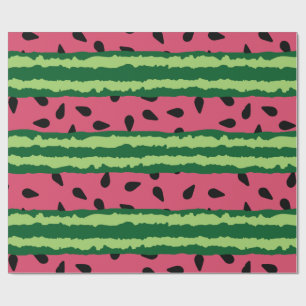 Cute Watermelon Pattern Pink & Green Wrapping Paper