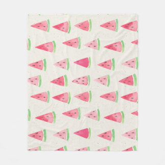 Cute watermelon: seamless watercolor pattern. fleece blanket