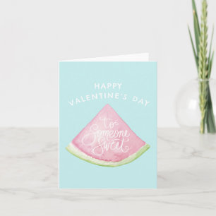 Cute watermelon Someone Sweet Valentine Card