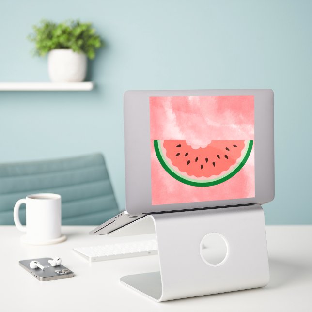 Cute watermelon  sticker (Laptop On Desk)