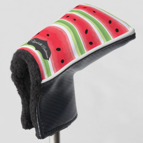 Cute Watermelon Stripes Personalized   Golf Head Cover